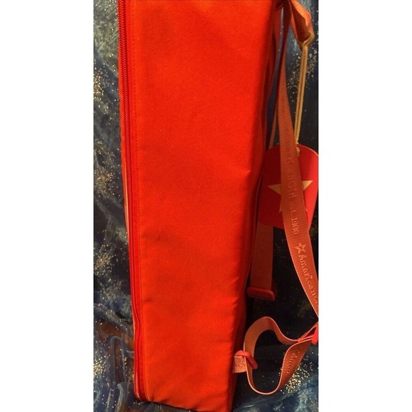 EUC American GIRL Doll Carrier Backpack Case Red & Pink with Luggage Tag - Picture 10 of 11